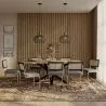Zestaw drewniany stół jadalny (200cm) i 8 krzeseł rattanowych - aksamitna tapicerka - Hyre image 7