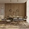 Stół drewniany 220cm i 8 krzeseł rattanowych - aksamitna tapicerka - Hyre image 7