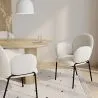 Krzesło jadalniane z podłokietnikami - Obicie z tkaniny Bouclé - Erys image 7