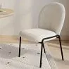 Krzesło jadalniane - Obicie z tkaniny Bouclé - Erys image 7