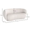 Sofa zakrzywiona 3-osobowa w tkaninie bouclé - Curvy image 7