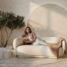 Sofa zakrzywiona 3-osobowa w tkaninie bouclé - Curvy image 7