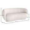 Sofa zakrzywiona 3-osobowa w tkaninie bouclé - Curvy image 7