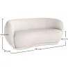 Sofa zakrzywiona 3-osobowa w tkaninie bouclé - Curvy image 7