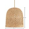 Lampa Sufitowa z Ratana - Lampa Wisząca w Stylu Boho Bali - 30 cm - Rava image 7