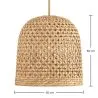 Lampa Sufitowa z Ratana - Lampa Wisząca w Stylu Boho Bali - 50 cm - Rava image 7