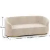 Sofa 3/4 miejscowa - Tapicerka z weluru - Herina image 7