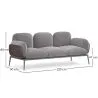 Sofa 3-osobowa - Obita aksamitem - Vandan image 7