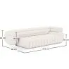 Sofa obita tkaniną bouclé - 3/4 miejsca siedzące - Caden image 7