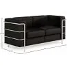 Sofa dwuosobowa - Obita eko-skórą - Lecur image 7