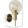 Złota kinkietowa lampa ścienna - Lica image 7