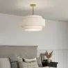 Wisząca lampa sufitowa - Abażur z materiału - Braichal image 7