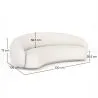 Sofa o zaokrąglonym kształcie, obita tkaniną bouclé - 3/4 miejsca siedzące - Souta image 7