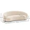 Zakrzywiona sofa z aksamitu - 3/4 miejsca siedzące - Souta image 7