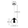 Lampa sufitowa w kształcie kuli - lampa wisząca z chromowanym metalem - 40cm - Speculum image 7
