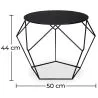 Okrągły stolik boczny z regulacją - Wzornictwo przemysłowe - Metal - Diamond image 7