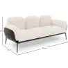 Sofa trzyosobowa - Tapicerka z tkaniny bouclé - Vandan image 7