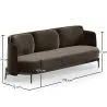 Sofa trzyosobowa - Tapicerka z aksamitu - Terron image 7