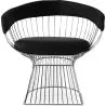 Krzesło do jadalni z podłokietnikami - skóra i metal - Barrel image 7