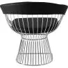 Krzesło do jadalni z podłokietnikami - skóra i metal - Barrel image 7