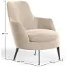 Fotel Designerski Tapicerowany w Aksamicie Styl Współczesny - Hanneh image 7