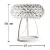 Lampa stołowa - Lampa stołowa - kryształowe przyciski Lampa do salonu - duża - Savoni image 7