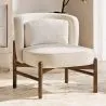 Fauteuil in Bouclé-stof en hout - Brina image 7
