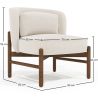 Fauteuil in Bouclé-stof en hout - Brina image 7