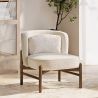 Fauteuil in Bouclé-stof en hout - Brina image 7