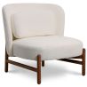 Fauteuil in Bouclé-stof en hout - Brina image 7