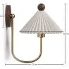Starzenie się Złota Lampa Ścienna - Wintage Kinkiet - Leig image 7