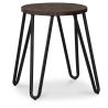 Stołek Hairpin - 42cm - Ciemne drewno i metal image 7