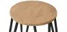 Stołek typu hairpin - 42cm - Jasne drewno i metal image 7