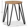 Stołek typu hairpin - 42cm - Jasne drewno i metal image 7