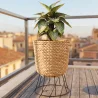Okrągły Doniczka podłogowa - Styl Boho - 46 CM - Firna image 7
