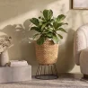 Okrągły Doniczka podłogowa - Styl Boho - 46 CM - Firna image 7