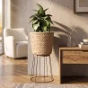 Okrągły Doniczka podłogowa - Styl Boho - 65 CM - Firna image 7