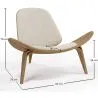 Fotel designerski - Fotel skandynawski - Tapicerowany Boucle - Lucy image 7