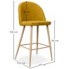 Stołek tapicerowany tkaniną - Scandinavian Design - 66cm - Evelyne image 7