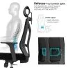 Ergonomiczne krzesło biurowe z kołami i podłokietnikami - Pebbles image 7