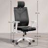 Ergonomiczne krzesło biurowe z kołami i podłokietnikami - Ergal image 7