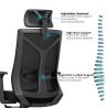 Ergonomiczne krzesło biurowe z kołami i podłokietnikami - Ergal image 7
