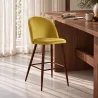Stołek z aksamitną tapicerką - Scandinavian Design - 66cm - Evelyne image 7