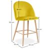 Stołek z aksamitną tapicerką - Skandynawski design - 66cm - Evelyne image 7