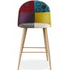 Patchworkowy stołek tapicerowany - styl skandynawski - 66cm - Evelyne image 7