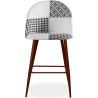 Patchworkowy taboret - styl skandynawski - czarno-biały - 66cm - Evelyne image 7