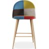 Patchworkowy taboret tapicerowany - styl skandynawski - 66cm - Evelyne image 7