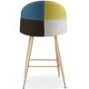 Patchworkowy taboret tapicerowany - styl skandynawski - 66cm - Evelyne image 7