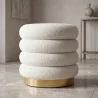 Okrągły Puf Tapicerowany Tkaniną Bouclé - Gereth image 7