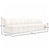 Modułowa Sofa - Tapicerowana w Bouclé - 3 Moduły - 4/5 Miejscowa - Herridon II image 7